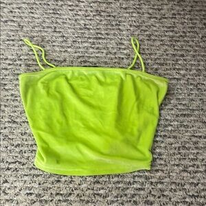 SHEIN Yellow Green Sleeveless Crop Camisole